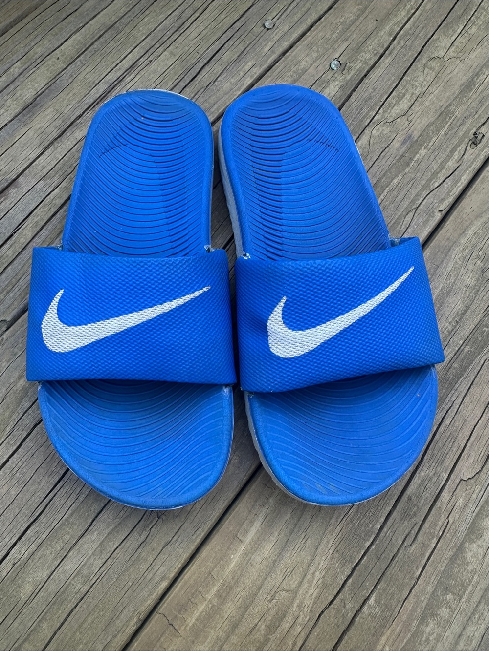 Youth Nike Slides Blue Size 2